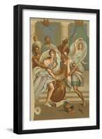 Reproduction of a Fresco Depicting Achilles Among the Maidens of Scyros-Fausto and Felice Niccolini-Framed Giclee Print