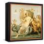 Reproduction of a Fresco Depicting Galatea, from the Houses and Monuments of Pompeii-Fausto and Felice Niccolini-Framed Stretched Canvas