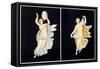 Reproduction of a Fresco Depicting Two Bacchae, from the Houses and Monuments of Pompeii-Fausto and Felice Niccolini-Framed Stretched Canvas