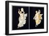 Reproduction of a Fresco Depicting Two Bacchae, from the Houses and Monuments of Pompeii-Fausto and Felice Niccolini-Framed Giclee Print