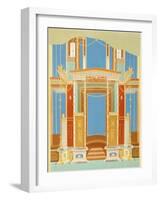 Reproduction of a Fresco from the Atrium of a House, the Houses and Monuments of Pompeii-Fausto and Felice Niccolini-Framed Giclee Print