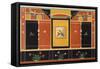 Reproduction of a Fresco, from the Houses and Monuments of Pompeii-Fausto and Felice Niccolini-Framed Stretched Canvas