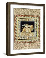 Reproduction of a Fresco Representing Winged Child on Lion-Fausto and Felice Niccolini-Framed Giclee Print