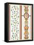Reproduction of a Fresco with Ornamental Motifs, from the Houses and Monuments of Pompeii-Fausto and Felice Niccolini-Framed Stretched Canvas