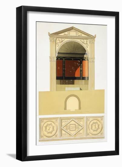 Reproduction of a Frescoed Niche, from the Houses and Monuments of Pompeii-Fausto and Felice Niccolini-Framed Giclee Print