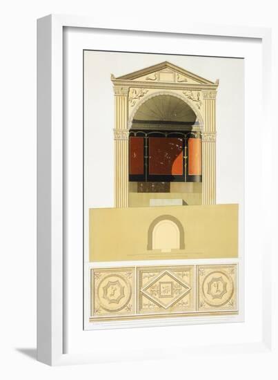 Reproduction of a Frescoed Niche, from the Houses and Monuments of Pompeii-Fausto and Felice Niccolini-Framed Giclee Print