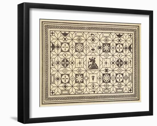 Reproduction of a Mosaic with Geometric Patterns-Fausto and Felice Niccolini-Framed Giclee Print