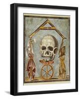 Reproduction of a Mosaic with Masonic Symbols, from the Houses and Monuments of Pompeii-Fausto and Felice Niccolini-Framed Giclee Print