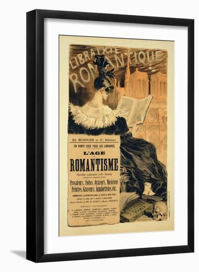 Reproduction of a Poster Advertising a Book Entitled The Romantic Age, 1887-Eugene Grasset-Framed Giclee Print