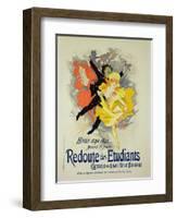 Reproduction of a Poster Advertising a "Student Gala Evening"-Jules Chéret-Framed Giclee Print