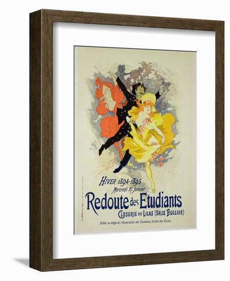 Reproduction of a Poster Advertising a "Student Gala Evening"-Jules Chéret-Framed Giclee Print