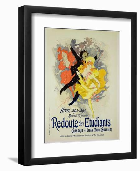 Reproduction of a Poster Advertising a "Student Gala Evening"-Jules Chéret-Framed Giclee Print