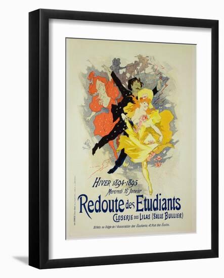 Reproduction of a Poster Advertising a "Student Gala Evening"-Jules Chéret-Framed Giclee Print