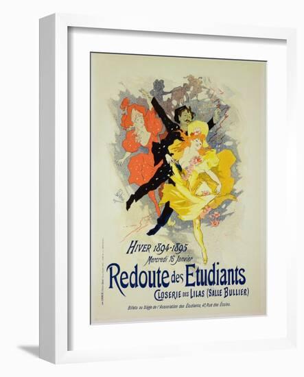 Reproduction of a Poster Advertising a "Student Gala Evening"-Jules Chéret-Framed Giclee Print