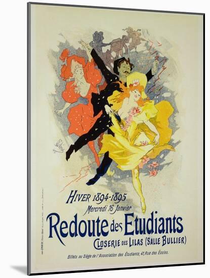 Reproduction of a Poster Advertising a "Student Gala Evening"-Jules Chéret-Mounted Giclee Print