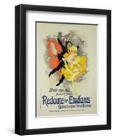 Reproduction of a Poster Advertising a "Student Gala Evening"-Jules Chéret-Framed Premium Giclee Print