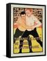 Reproduction of a Poster Advertising a Wrestling Tournament, at the Fountain, Liege, Belgium, 1899-Armand Rossenfosse-Framed Stretched Canvas