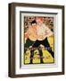 Reproduction of a Poster Advertising a Wrestling Tournament, at the Fountain, Liege, Belgium, 1899-Armand Rossenfosse-Framed Giclee Print