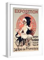 Reproduction of a Poster Advertising an Exhibition of the Paintings and Drawings of A. Willette-Jules Chéret-Framed Giclee Print