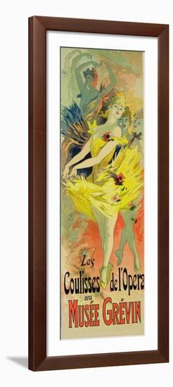 Reproduction of a Poster Advertising "Back-Stage at the Opera," Musee Grevin, 1891-Jules Chéret-Framed Premium Giclee Print