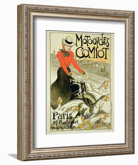 Reproduction of a Poster Advertising Comiot Motorcycles, 1899-Théophile Alexandre Steinlen-Framed Giclee Print