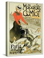 Reproduction of a Poster Advertising Comiot Motorcycles, 1899-Théophile Alexandre Steinlen-Stretched Canvas