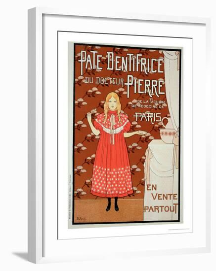 Reproduction of a Poster Advertising "Doctor Peter's Toothpaste," 1894-Louis Maurice Boutet De Monvel-Framed Giclee Print