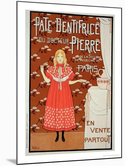 Reproduction of a Poster Advertising "Doctor Peter's Toothpaste," 1894-Louis Maurice Boutet De Monvel-Mounted Giclee Print