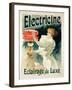 Reproduction of a Poster Advertising 'Electricine' Luxury Lighting, 1893 (Colour Litho) (See 130211-Lucien Lefevre-Framed Giclee Print