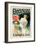 Reproduction of a Poster Advertising 'Electricine' Luxury Lighting, 1893 (Colour Litho) (See 130211-Lucien Lefevre-Framed Giclee Print