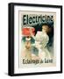 Reproduction of a Poster Advertising 'Electricine' Luxury Lighting, 1893 (Colour Litho) (See 130211-Lucien Lefevre-Framed Giclee Print