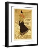 Reproduction of a Poster Advertising "Eugenie Buffet," at the Ambassadeurs, Paris, 1893-Lucien Metivet-Framed Giclee Print