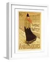 Reproduction of a Poster Advertising "Eugenie Buffet," at the Ambassadeurs, Paris, 1893-Lucien Metivet-Framed Giclee Print