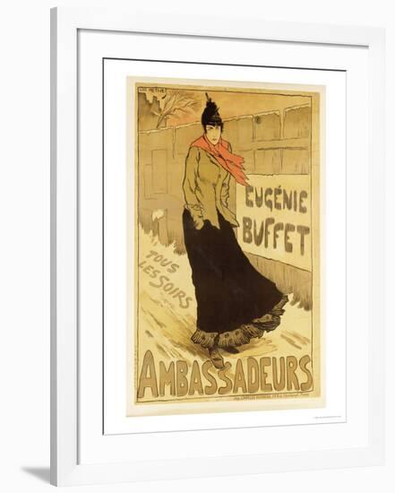 Reproduction of a Poster Advertising "Eugenie Buffet," at the Ambassadeurs, Paris, 1893-Lucien Metivet-Framed Giclee Print