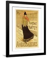 Reproduction of a Poster Advertising "Eugenie Buffet," at the Ambassadeurs, Paris, 1893-Lucien Metivet-Framed Giclee Print