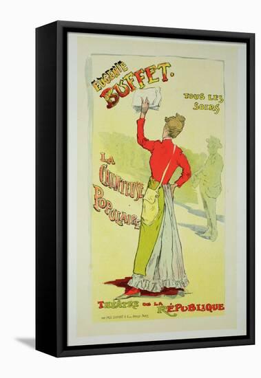 Reproduction of a Poster Advertising "Eugenie Buffet", at the Republic Theatre-Leopold Stevens-Framed Stretched Canvas