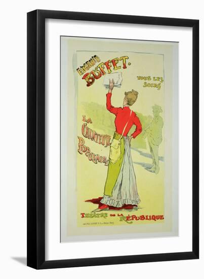 Reproduction of a Poster Advertising "Eugenie Buffet", at the Republic Theatre-Leopold Stevens-Framed Giclee Print