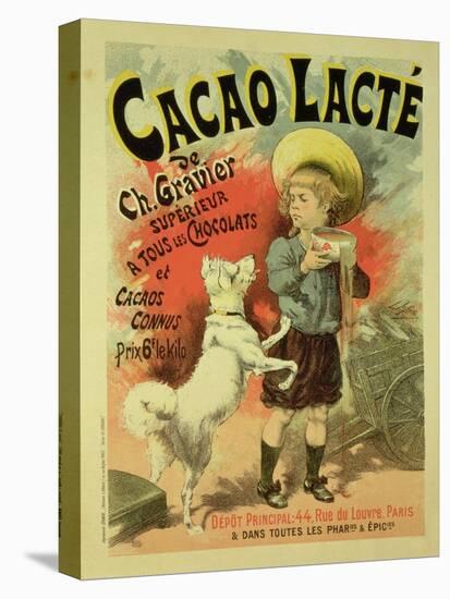Reproduction of a Poster Advertising 'Gravier's Chocolate Milk', 1893 (Litho)-Lucien Lefevre-Stretched Canvas