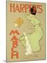 Reproduction of a Poster Advertising "Harper's Magazine, March Edition," American, 1894-Edward Penfield-Mounted Giclee Print