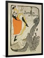 Reproduction of a Poster Advertising "Jane Avril" at the Jardin De Paris, 1893-Henri de Toulouse-Lautrec-Framed Giclee Print