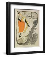 Reproduction of a Poster Advertising "Jane Avril" at the Jardin De Paris, 1893-Henri de Toulouse-Lautrec-Framed Giclee Print