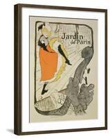 Reproduction of a Poster Advertising "Jane Avril" at the Jardin De Paris, 1893-Henri de Toulouse-Lautrec-Framed Giclee Print