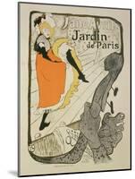 Reproduction of a Poster Advertising "Jane Avril" at the Jardin De Paris, 1893-Henri de Toulouse-Lautrec-Mounted Giclee Print