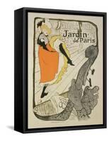 Reproduction of a Poster Advertising "Jane Avril" at the Jardin De Paris, 1893-Henri de Toulouse-Lautrec-Framed Stretched Canvas