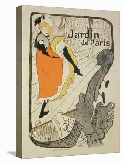 Reproduction of a Poster Advertising "Jane Avril" at the Jardin De Paris, 1893-Henri de Toulouse-Lautrec-Stretched Canvas