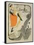 Reproduction of a Poster Advertising "Jane Avril" at the Jardin De Paris, 1893-Henri de Toulouse-Lautrec-Framed Stretched Canvas