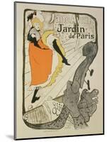 Reproduction of a Poster Advertising "Jane Avril" at the Jardin De Paris, 1893-Henri de Toulouse-Lautrec-Mounted Premium Giclee Print