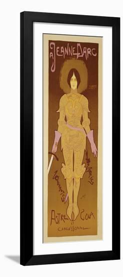 Reproduction of a Poster Advertising 'Joan of Arc' Costumes at a Drapery Shop, Carcassone, 1896-Georges de Feure-Framed Giclee Print