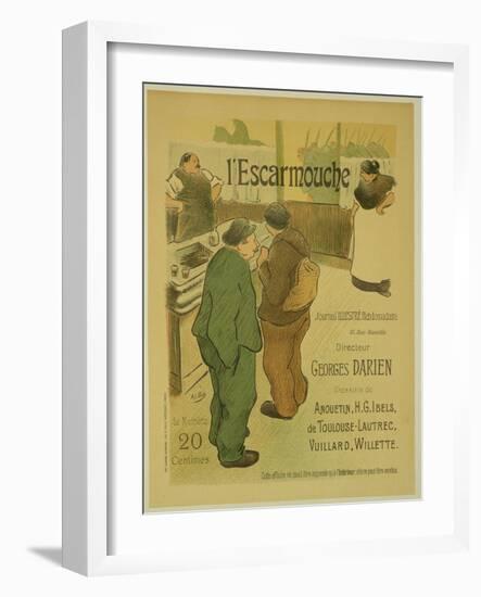 Reproduction of a Poster Advertising 'L'Escarmouche', a Weekly Illustrated Journal, 1893-Henri Gabriel Ibels-Framed Giclee Print