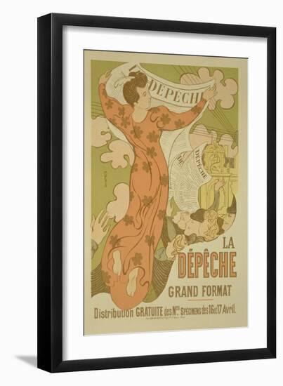 Reproduction of a Poster Advertising 'La Depeche De Toulouse' Newspaper, 1892-Maurice Denis-Framed Giclee Print